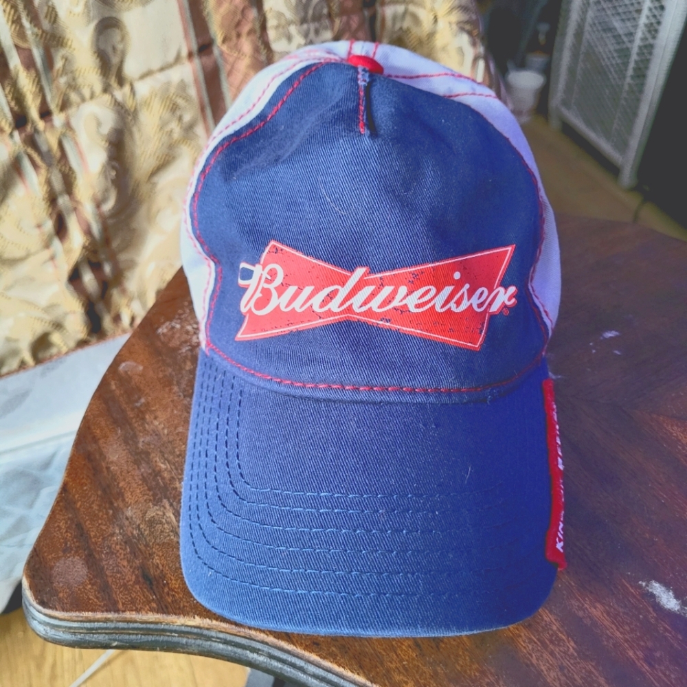 Budweiser Hat Cap Adjustable Strapback Red White Blue 2015